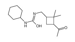 1-[(3-acetyl-2,2-dimethylcyclobutyl)methyl]-3-cyclohexylurea结构式
