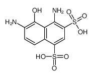 4,6-diamino-5-hydroxynaphthalene-1,3-disulfonic acid Structure