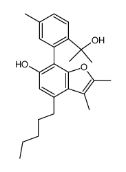6-hydroxy-7-<2-(1-hydroxy-1-methylethyl)-5-methylphenyl>-2,3-dimethyl-4-pentylbenzofuran Structure