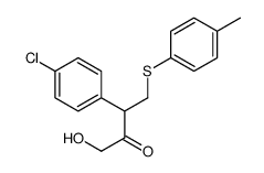 3-(4-chlorophenyl)-1-hydroxy-4-(4-methylphenyl)sulfanylbutan-2-one结构式