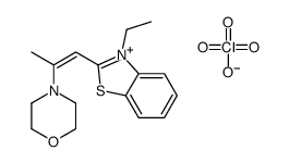 4-[1-(3-ethyl-1,3-benzothiazol-3-ium-2-yl)prop-1-en-2-yl]morpholine,perchlorate Structure