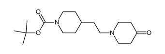 4-[2-(4-oxopiperidin-1-yl)ethyl]piperidine-1-carboxylic acid tert-butyl ester结构式