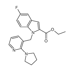 ethyl 5-fluoro-1-[(2-pyrrolidinopyrid-3-yl)methyl]-1H-indole-2-carboxylate Structure