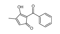 2-benzoyl-3-hydroxy-4-methylcyclopenta-2,4-dien-1-one结构式