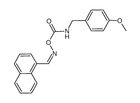(Z)-1-naphthaldehyde O-((4-methoxybenzyl)carbamoyl) oxime结构式
