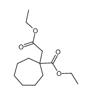 ethyl 1-(ethoxycarbonyl)cycloheptane-1-acetate结构式