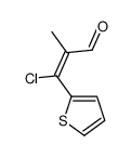 3-chloro-2-methyl-4-thiophen-2-ylbut-2-enal结构式