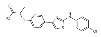 2-[4-[2-(4-chloroanilino)-1,3-thiazol-4-yl]phenoxy]propanoic acid结构式