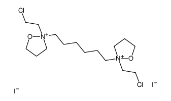 2-(2-chloroethyl)-2-[6-[2-(2-chloroethyl)-1,2-oxazolidin-2-ium-2-yl]hexyl]-1,2-oxazolidin-2-ium,diiodide结构式