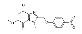 6-methoxy-1-methyl-2-(4-nitrophenoxymethyl)benzimidazole-4,7-dione结构式