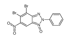 4,5-dibromo-6-nitro-2-phenyl-2H-benzotriazole 1-oxide结构式