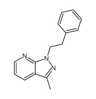 3-methyl-1-phenethyl-1H-pyrazolo[3,4-b]pyridine结构式