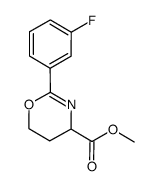 methyl 2-(3-fluorophenyl)-5,6-dihydro-4H-1,3-oxazine-4-carboxylate结构式