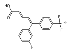 (2E,4Z)-5-(3-Fluorophenyl)-5-[4-(trifluoromethyl)phenyl]-2,4-pentadienoic acid结构式