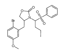 4-(2-bromo-5-methoxybenzyl)-3-[1-(phenylsulfonyl)butyl]-1,3-oxazolidin-2-one结构式