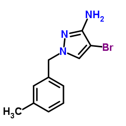 4-BROMO-1-(3-METHYL-BENZYL)-1H-PYRAZOL-3-YLAMINE结构式