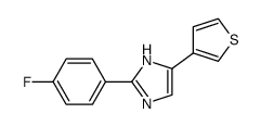 2-(4-fluorophenyl)-5-thiophen-3-yl-1H-imidazole结构式