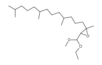 3,7,11,15-tetramethyl-2,3-epoxyhexadecanal ethyl methyl acetal结构式