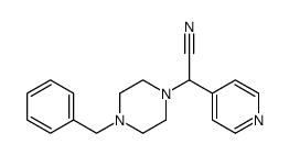 2-(4-benzylpiperazin-1-yl)-2-pyridin-4-ylacetonitrile结构式