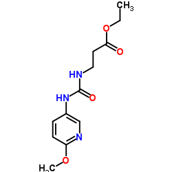 ETHYL 3-((N-(6-METHOXY-3-PYRIDYL)CARBAMOYL)AMINO)PROPANOATE结构式