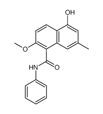 5-hydroxy-2-methoxy-7-methyl-N-phenyl-1-naphthamide结构式