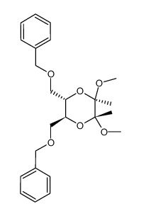 (2R,3R,5S,6S)-5,6-bis((benzyloxy)methyl)-2,3-dimethoxy-2,3-dimethyl-1,4-dioxane Structure