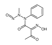 N-(N-[(2E)-2-hydroxyimino-3-oxobutanoyl]anilino)-N-methylnitrous amide Structure