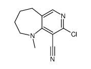 1-Methyl-8-chloro-9-cyano-2,3,4,5-tetrahydropyrido(4,3-b)azepine结构式