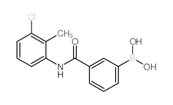 N-(3-氯-2-甲基苯基) 3-硼苯甲酰胺结构式