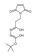 3-(马来酰亚胺基丙烷-1-羰基-1-(叔丁基)氨基甲酸酯结构式