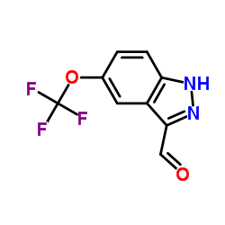 5-(Trifluoromethoxy)-1H-indazole-3-carbaldehyde结构式