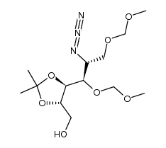 (2S,3S,4R,5R)-5-azido-2,3-(isopropylenedioxy)-4,6-bis(methoxymethoxy)hexan-1-ol结构式