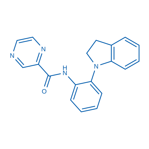 N-(2-(Indolin-1-yl)phenyl)pyrazine-2-carboxamide结构式