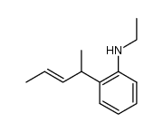 N-ethyl-2-(pent-3-en-2-yl)aniline结构式