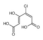 3-chloro-4-hydroxyhexa-2,4-dienedioic acid Structure