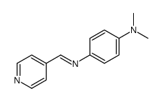N,N-dimethyl-4-(pyridin-4-ylmethylideneamino)aniline结构式