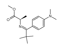 (R)-methyl 2-((1-(4-(dimethylamino)phenyl)-2,2-dimethylpropylidene)amino)propanoate Structure