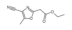 ethyl 4-cyano-5-methyloxazol-2-ylacetate结构式