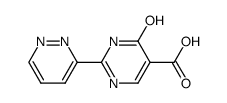 4-hydroxy-2-(pyridazin-3-yl)pyrimidine-5-carboxylic acid结构式