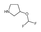 3-(Difluoromethoxy)pyrrolidine结构式