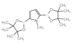 1-甲基吡咯-2,5-二硼酸频那醇酯结构式