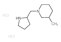 3-Methyl-1-(2-pyrrolidinylmethyl)piperidine dihydrochloride结构式