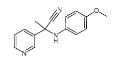2-(4-methoxyphenylamino)-2-(pyridin-3-yl)propanenitrile structure