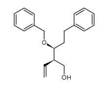 (2R*,3S*)-3-(benzyloxy)-5-phenyl-2-vinyl-1-pentanol结构式