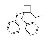 (2-ethyl-1-phenylsulfanylcyclobutyl)sulfanylbenzene结构式