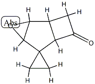 Spiro[cyclopropane-1,5-[3]oxatricyclo[4.2.0.02,4]octan]-7-one,(1-alpha-,2-alpha-,4-alpha-,6-alpha-)- (9CI) Structure