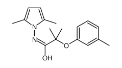 N-(2,5-dimethylpyrrol-1-yl)-2-methyl-2-(3-methylphenoxy)propanamide structure