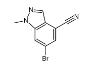 6-bromo-1-methyl-1H-indazole-4-carbonitrile结构式