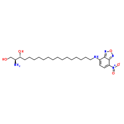 ω(7-硝基-2-1,3-苯并恶二唑-4-基)(2S,3R)-2-氨基十八烷-1,3-二醇结构式