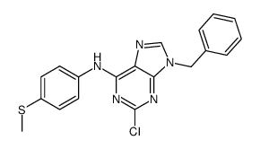 9-benzyl-2-chloro-N-(4-methylsulfanylphenyl)purin-6-amine结构式